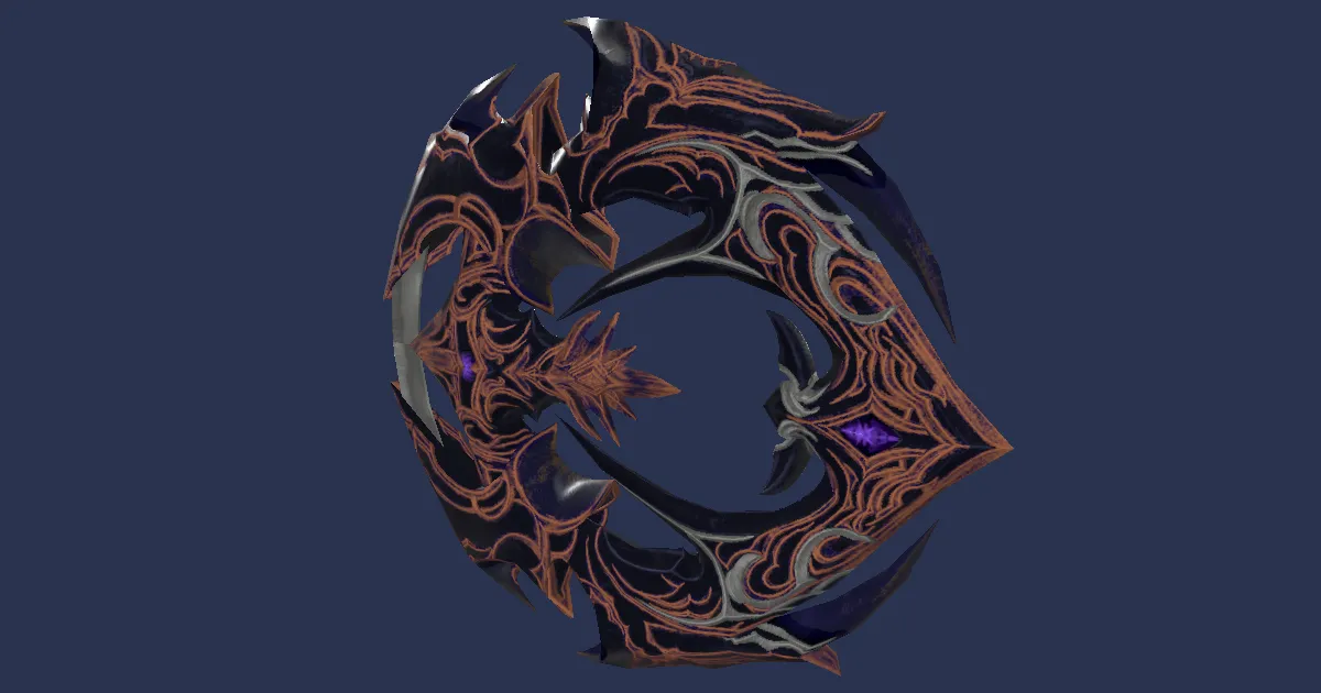 3D-Ansicht von Nichtserfüllte Chakrams