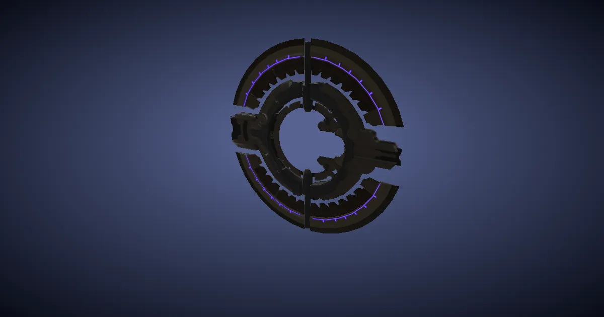 3D-Ansicht von Bismut-Chakrams