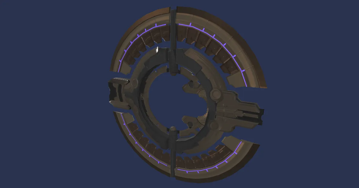 3D-Ansicht von Bismut-Chakrams
