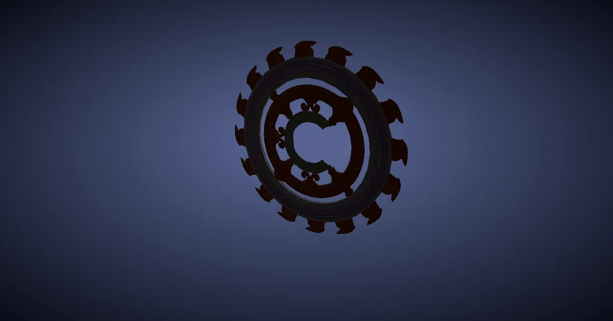 3D-Ansicht von Bergchromeisen-Chakrams
