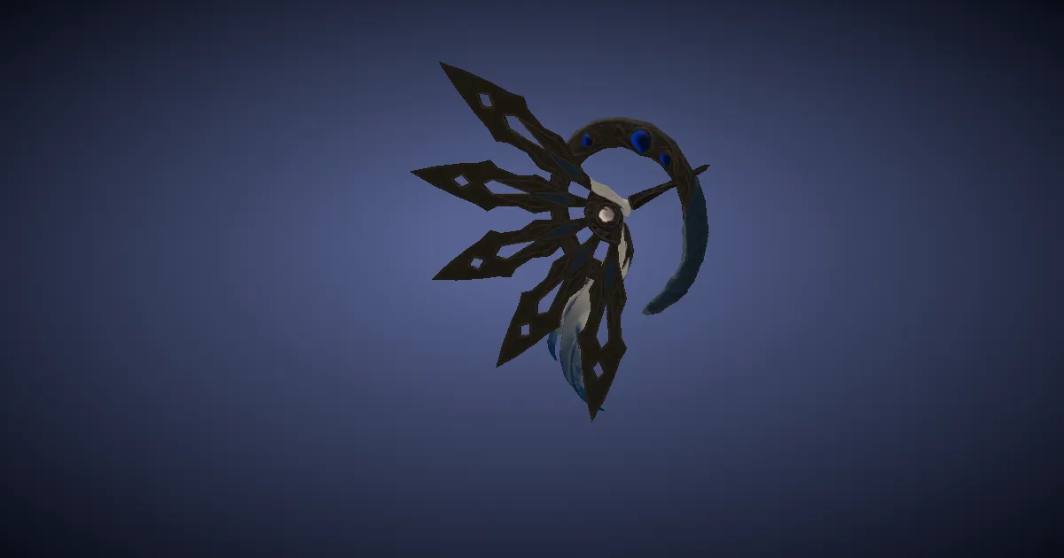 3D-Ansicht von Blaufeder-Unheilsbanne