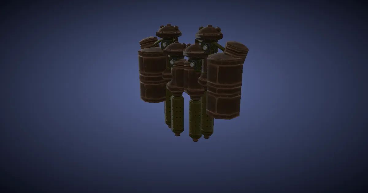 Chondrite Magitek Wings - 3D render