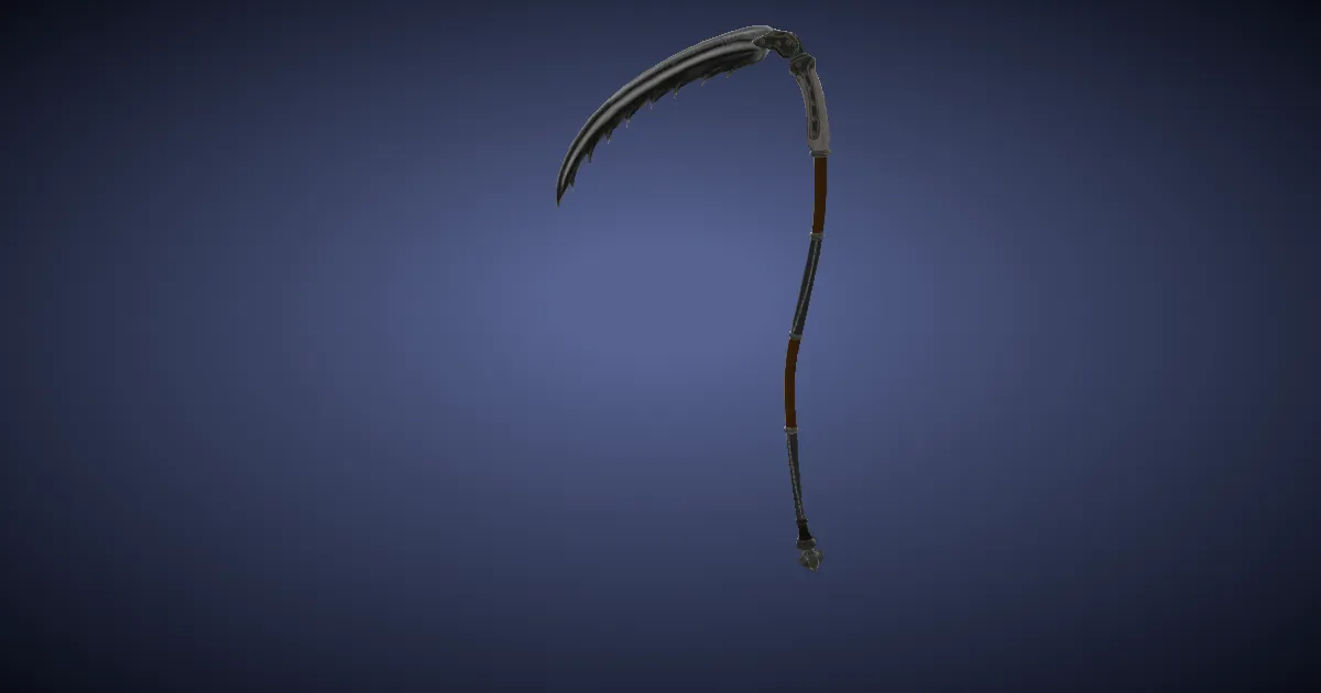 Ruthenium War Scythe - 3D render
