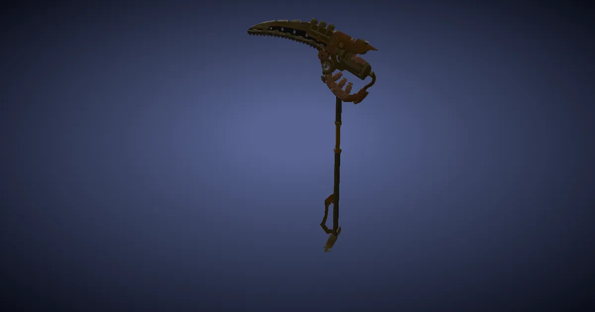 Chondrite Magitek War Scythe - 3D render
