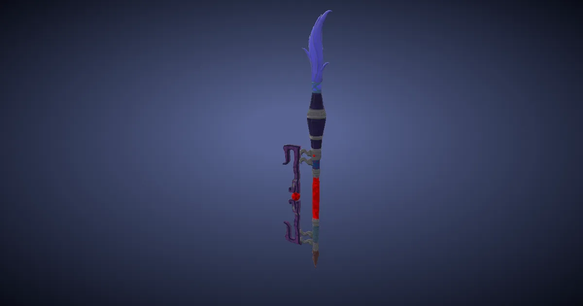 Rendu 3D de Pinceau rond en acajou sombre