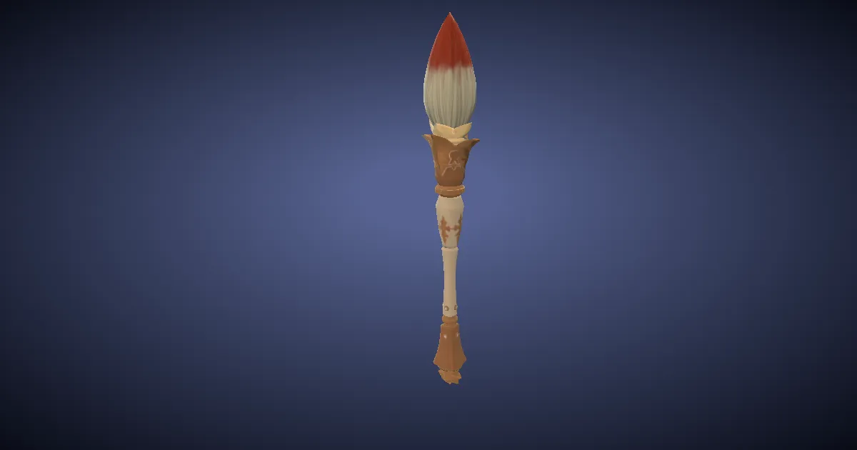 Historia Round Brush - 3D render