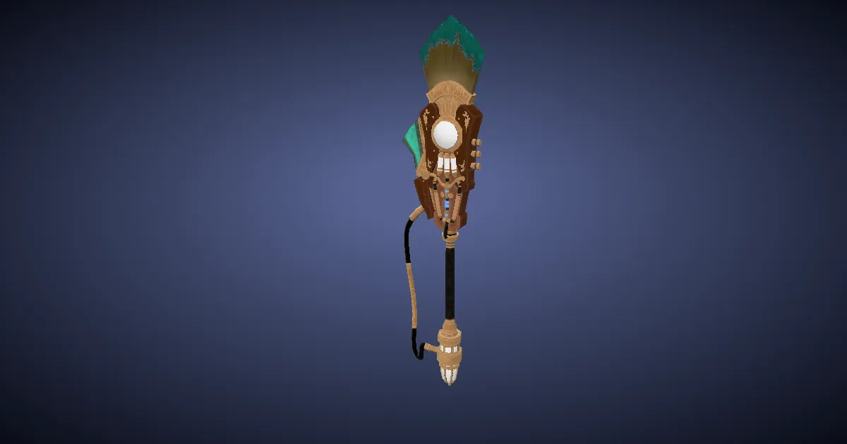 Rendu 3D de Pinceau filbert en laiton royal