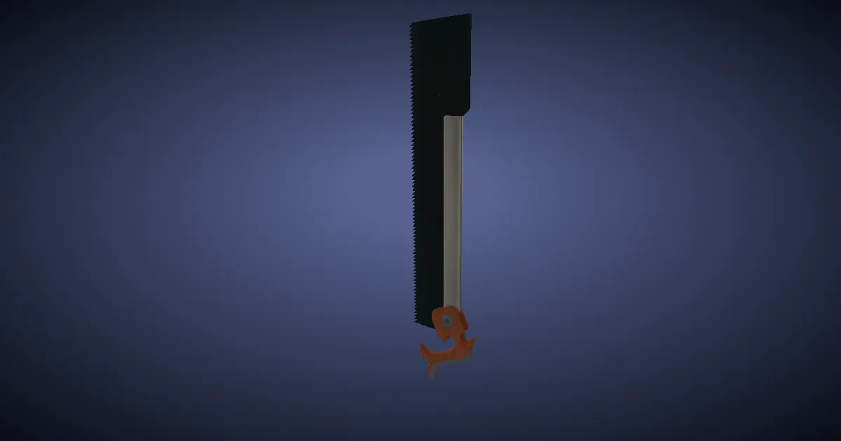 Mythril Chocobotail Saw - 3D render