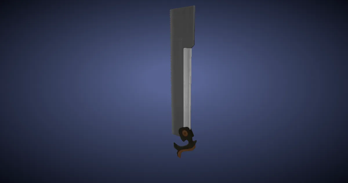 3D-Ansicht von Edelstahl-Säge