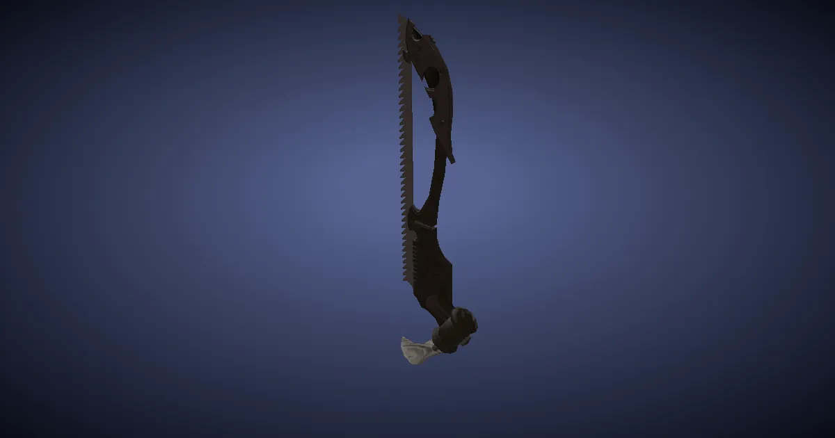 Rendu 3D de Scie du fiélon de l'établi resplendissante