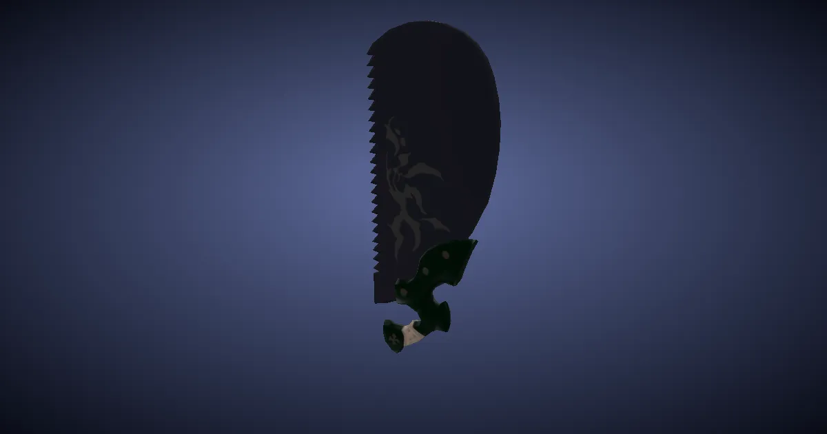 Molybdenum Halfheart Saw - 3D render
