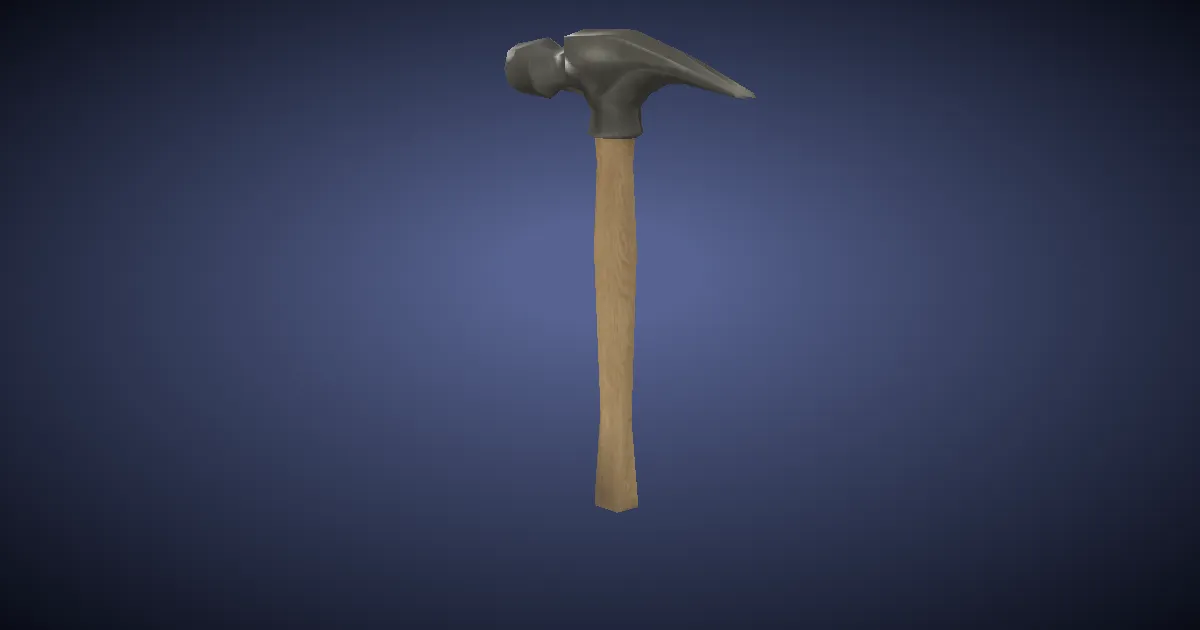 Steel Claw Hammer - 3D render