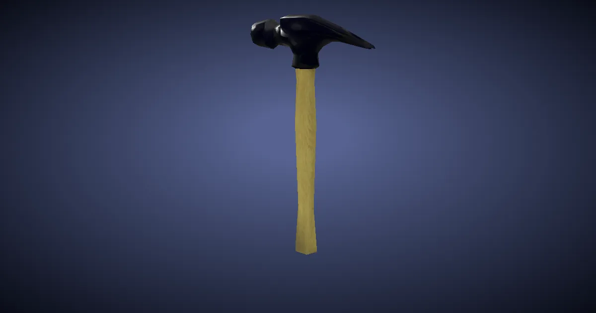 Cobalt Tungsten Claw Hammer - 3D render
