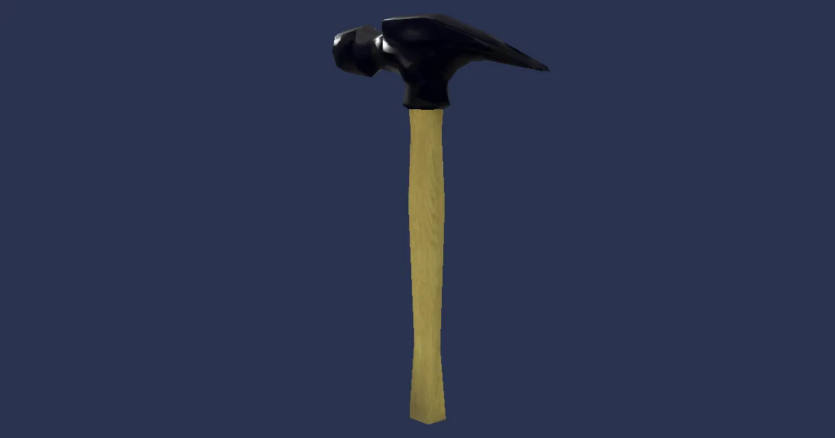 Cobalt Tungsten Claw Hammer - 3D render