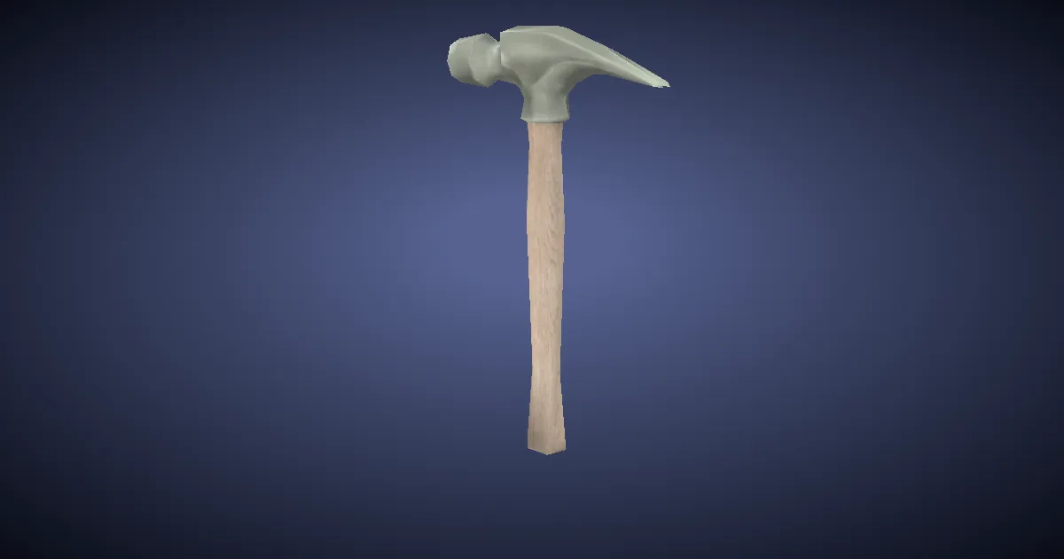 Rendu 3D de Marteau arrache-clou en azuresprit