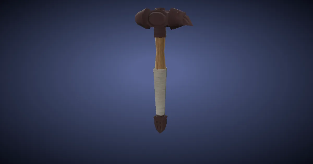 Bronze Cross-pein Hammer - 3D render