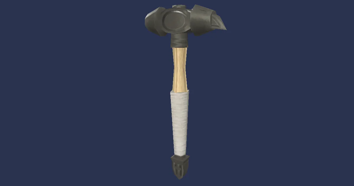 Cobalt Cross-pein Hammer - 3D render