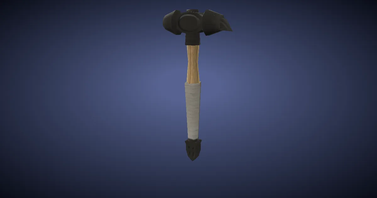 Cobalt Cross-pein Hammer - 3D render