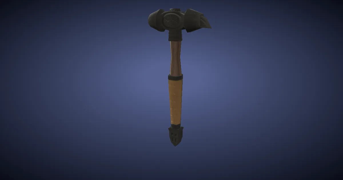 Wrapped Hawksbeak Hammer - 3D render