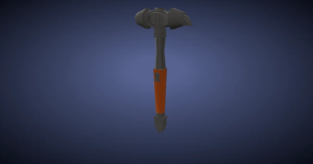 Rendu 3D de Marteau à panne croisée en titane