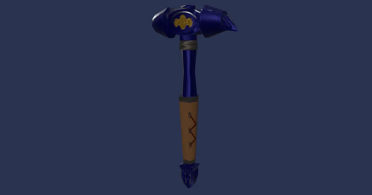 Adamantite Cross-pein Hammer - 3D render