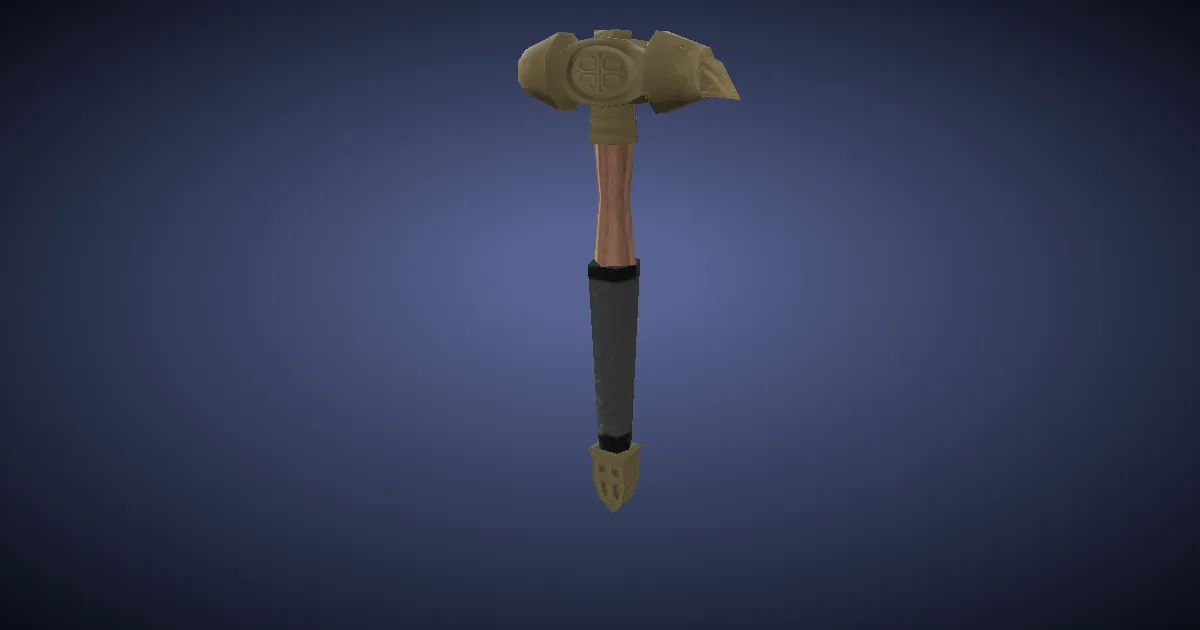 Deepgold Cross-pein Hammer - 3D render