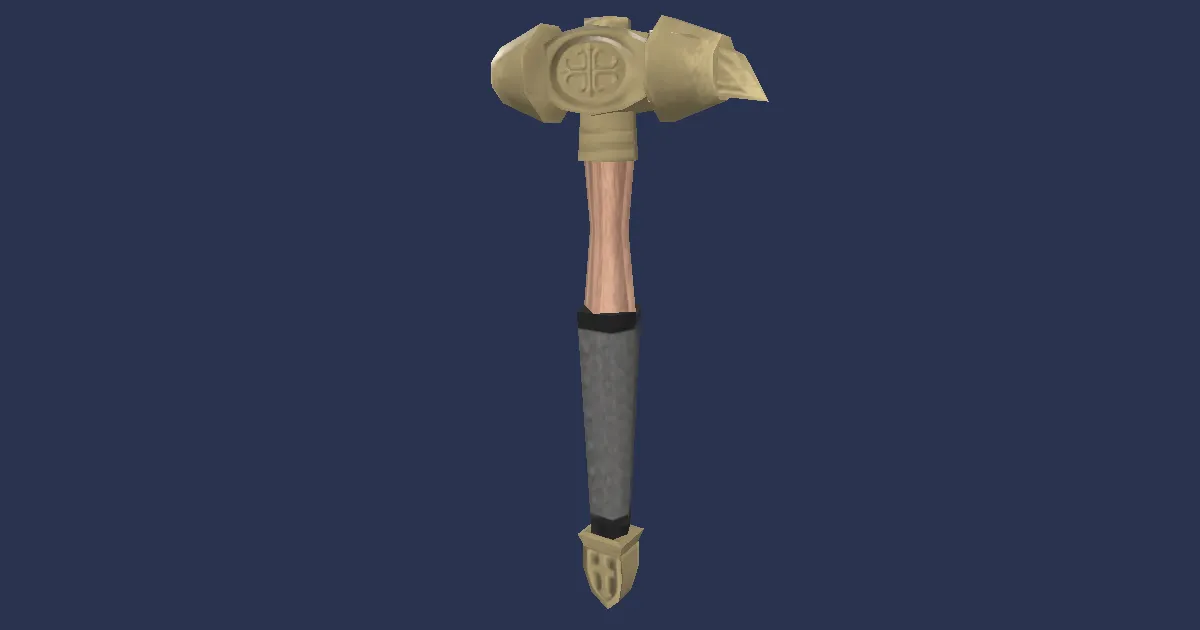 Deepgold Cross-pein Hammer - 3D render