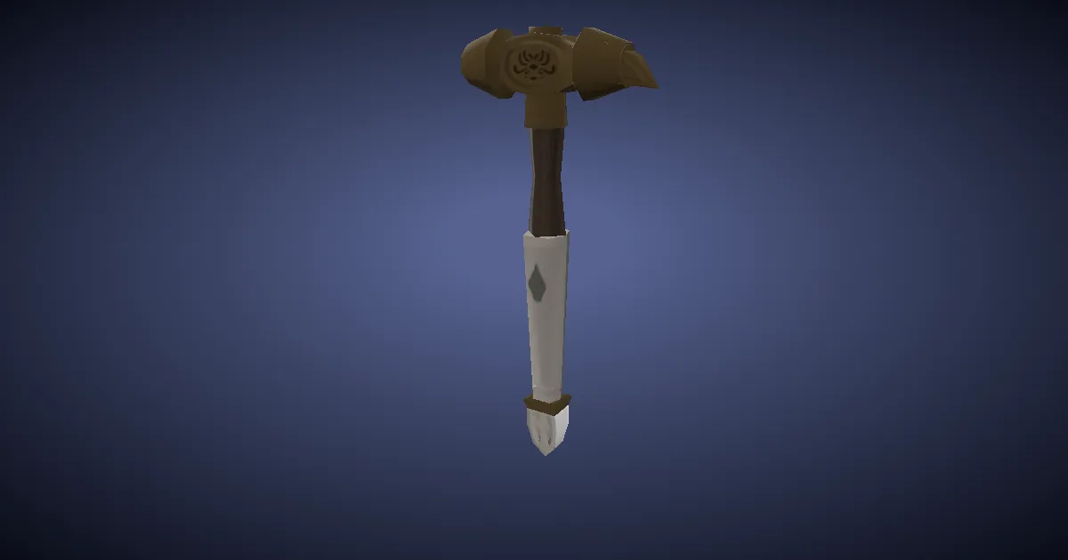 Bismuth Cross-pein Hammer - 3D render