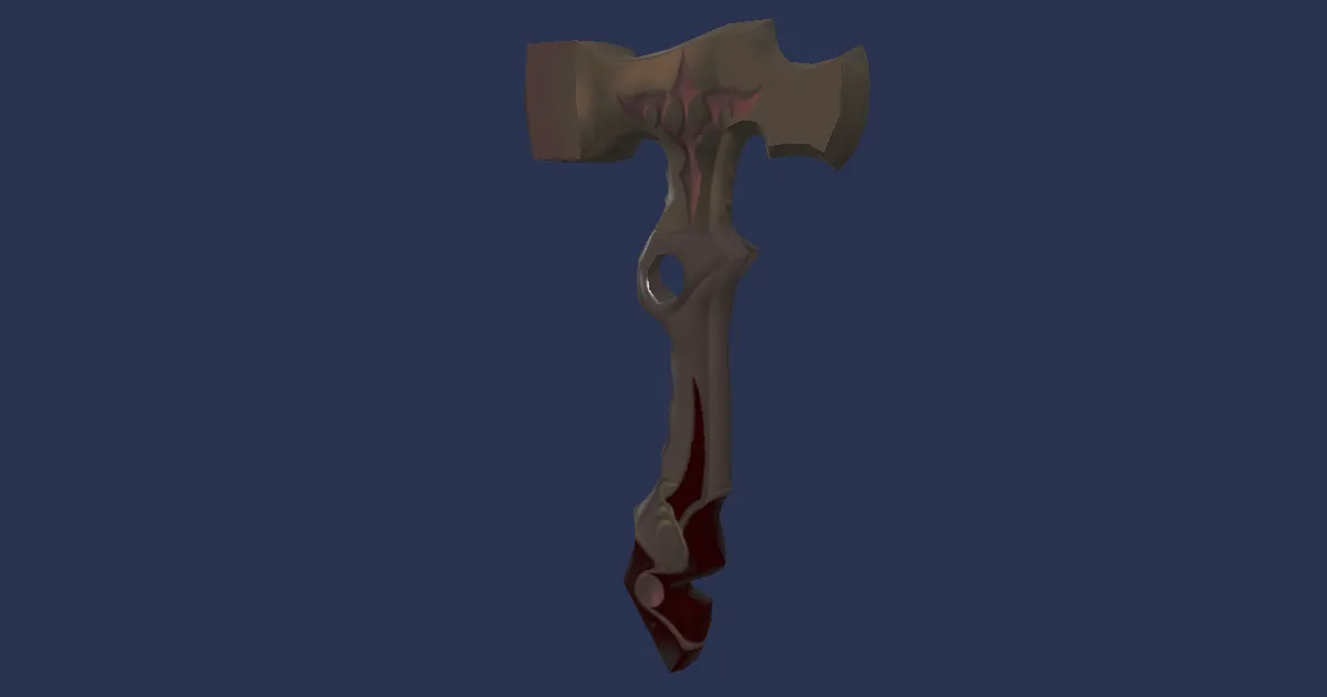3D-Ansicht von Titanbronze-Kreuzschlaghammer