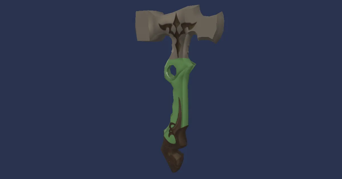High Durium Cross-pein Hammer - 3D render