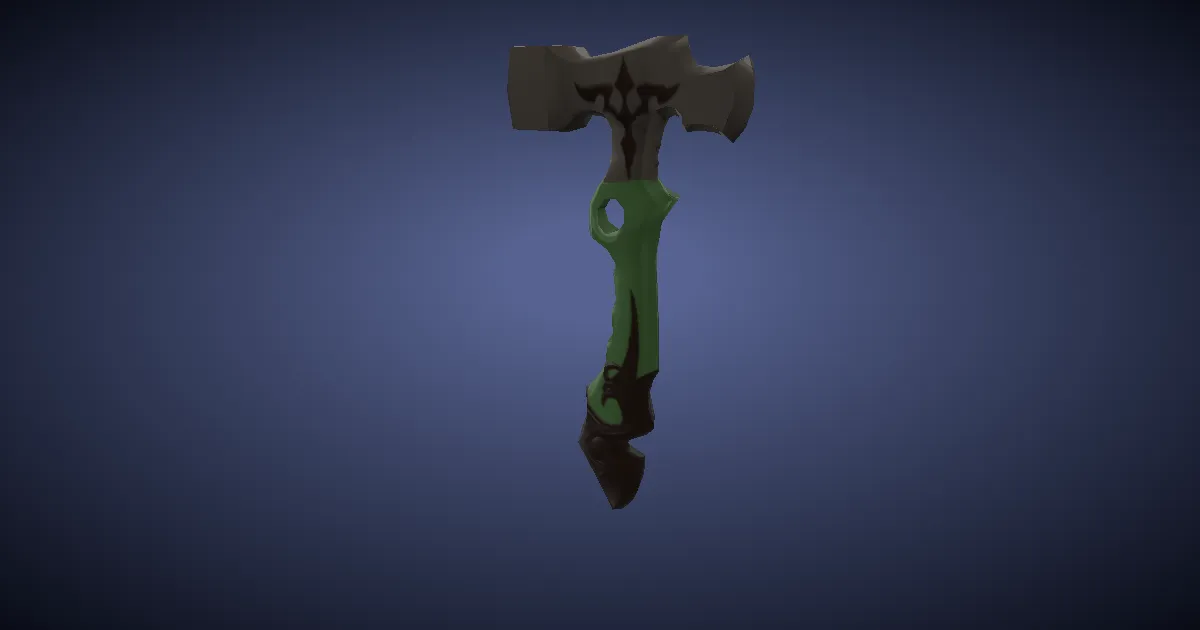 High Durium Cross-pein Hammer - 3D render