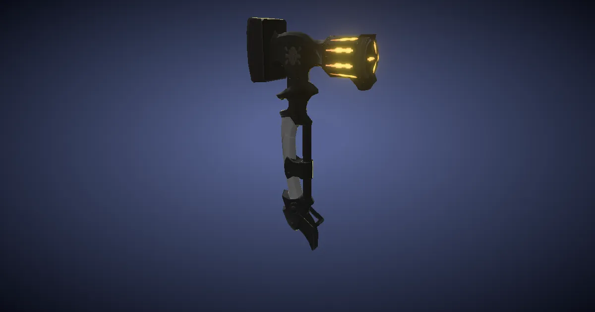 Rendu 3D de Batte de ferronnier bénie