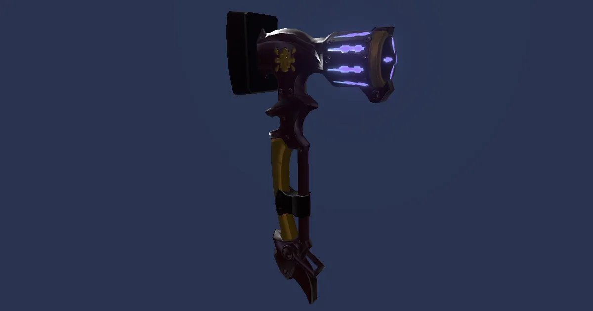 Dwarven Mythril Cross-pein Hammer - 3D render