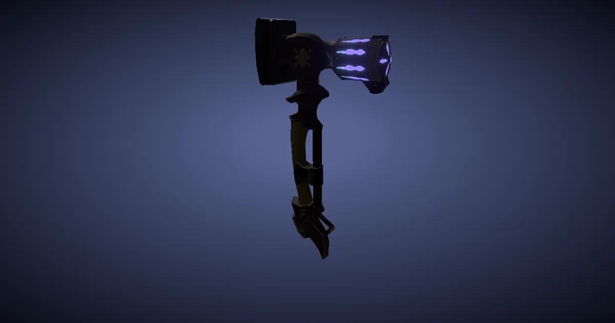 Dwarven Mythril Cross-pein Hammer - 3D render