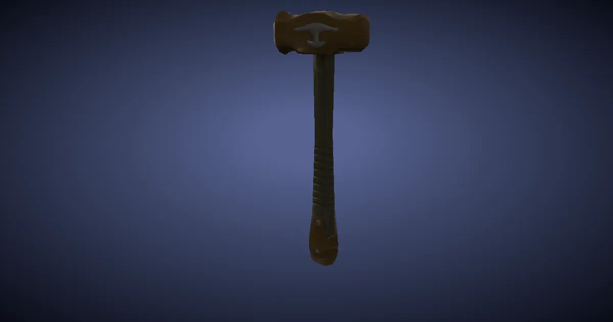 Bismuth Raising Hammer - 3D render