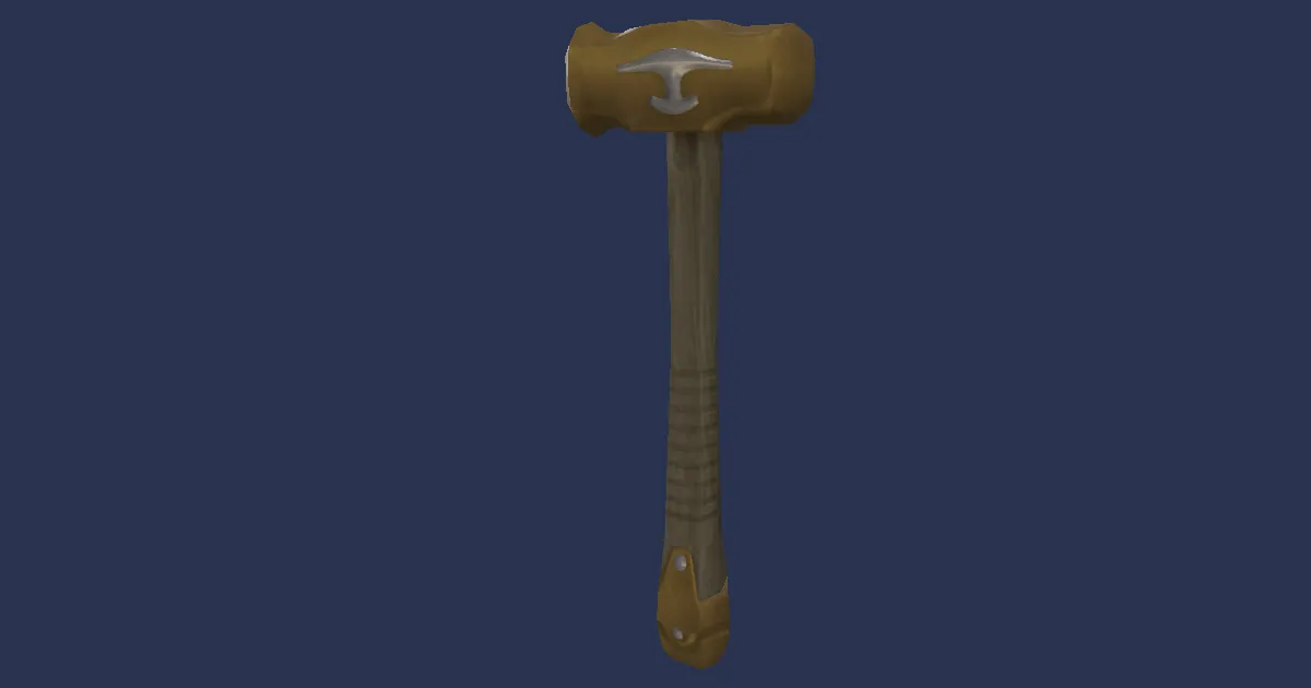 Bismuth Raising Hammer - 3D render