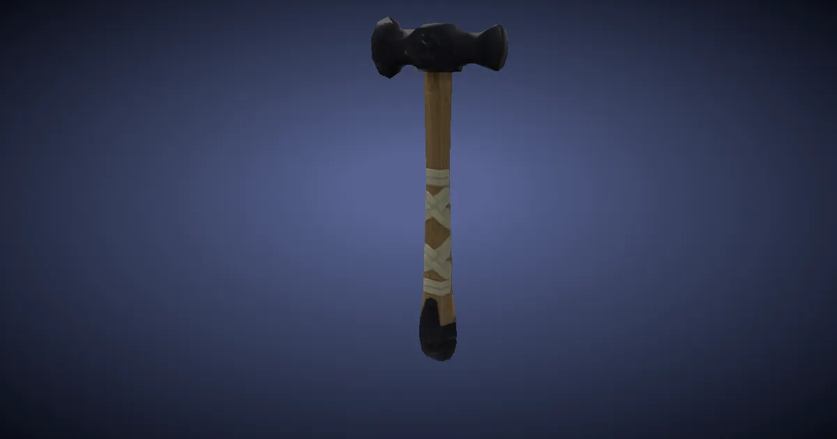 Wrapped Iron Raising Hammer - 3D render