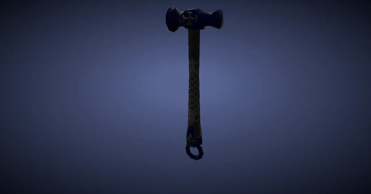 Rendu 3D de Marteau de batteur en mithrite