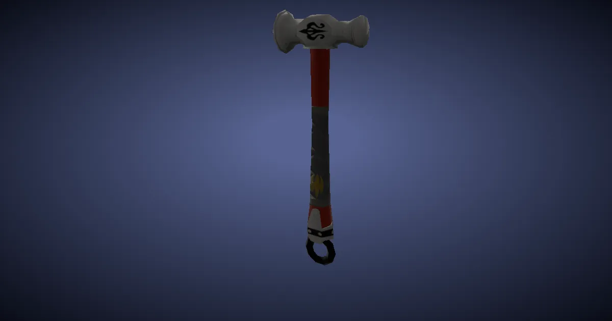Titanium Raising Hammer - 3D render