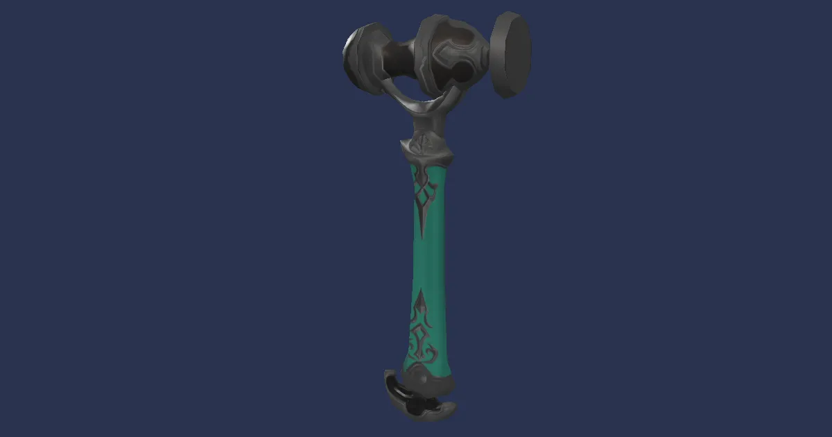 3D-Ansicht von Titan-Schlosserhammer