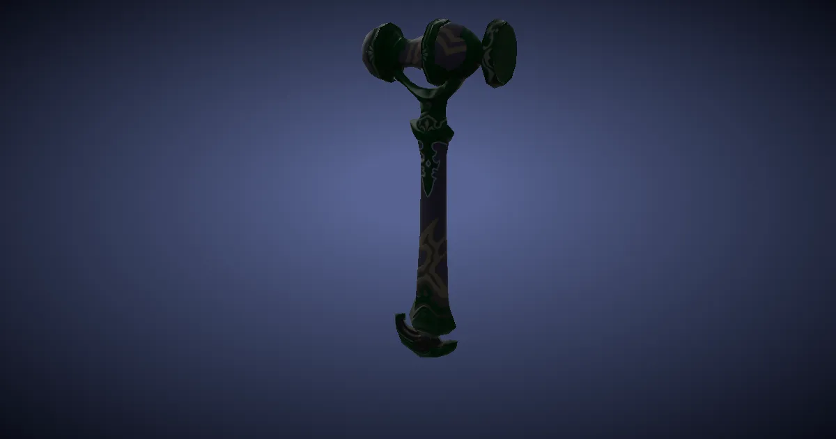 Molybdenum Ball-pein Hammer - 3D render