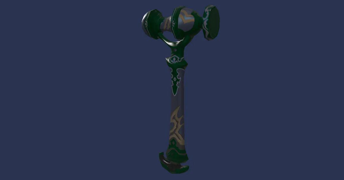 Molybdenum Ball-pein Hammer - 3D render