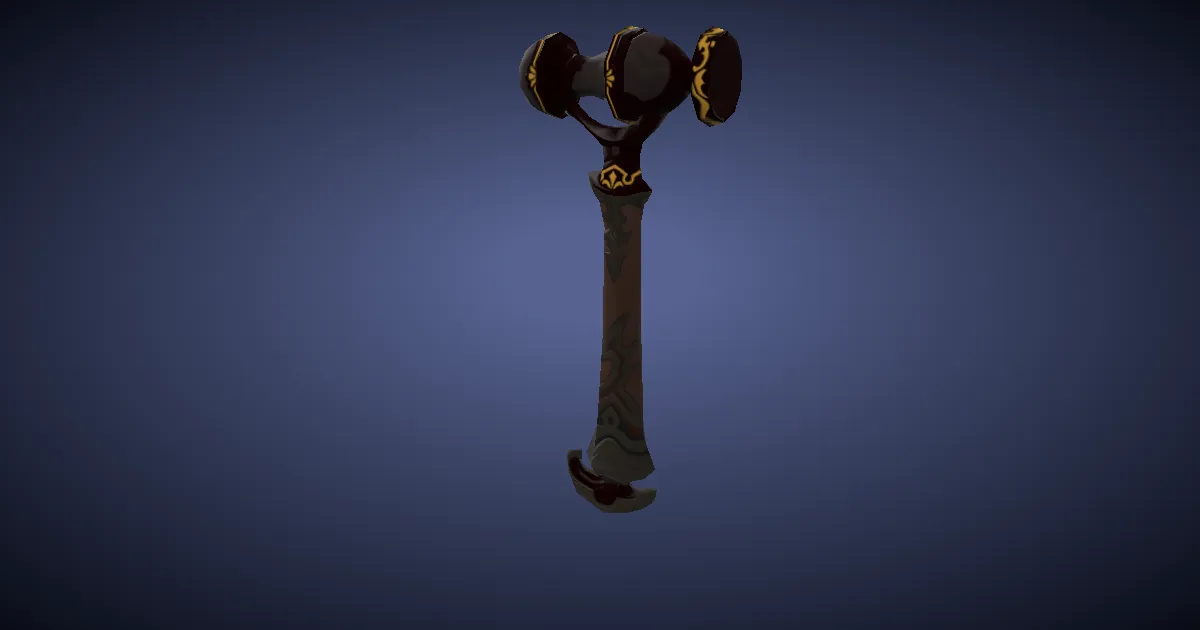 Titanbronze Ball-pein Hammer - 3D render