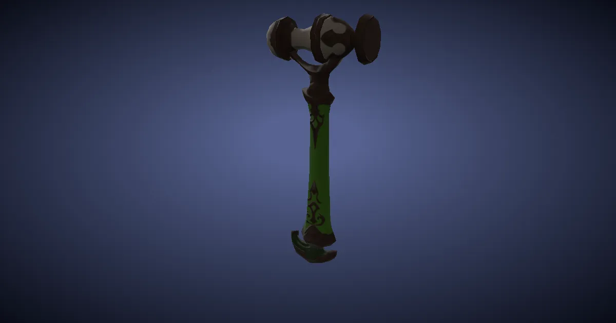Rendu 3D de Marteau de batteur en durium noble