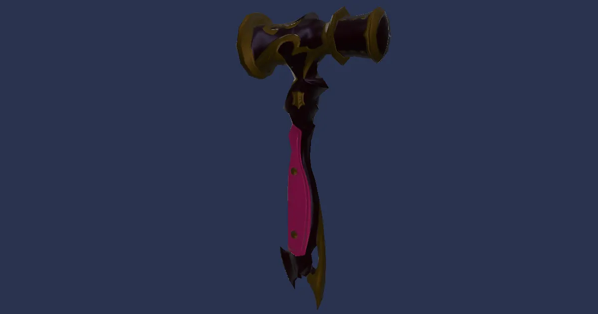 Dwarven Mythril Raising Hammer - 3D render