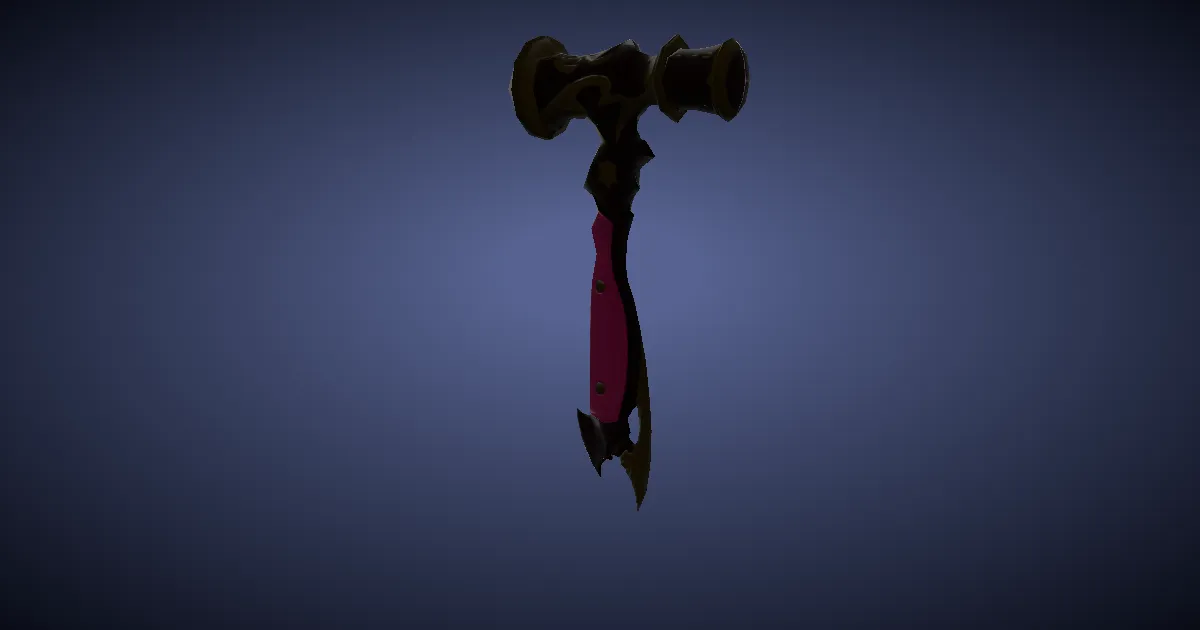 Dwarven Mythril Raising Hammer - 3D render