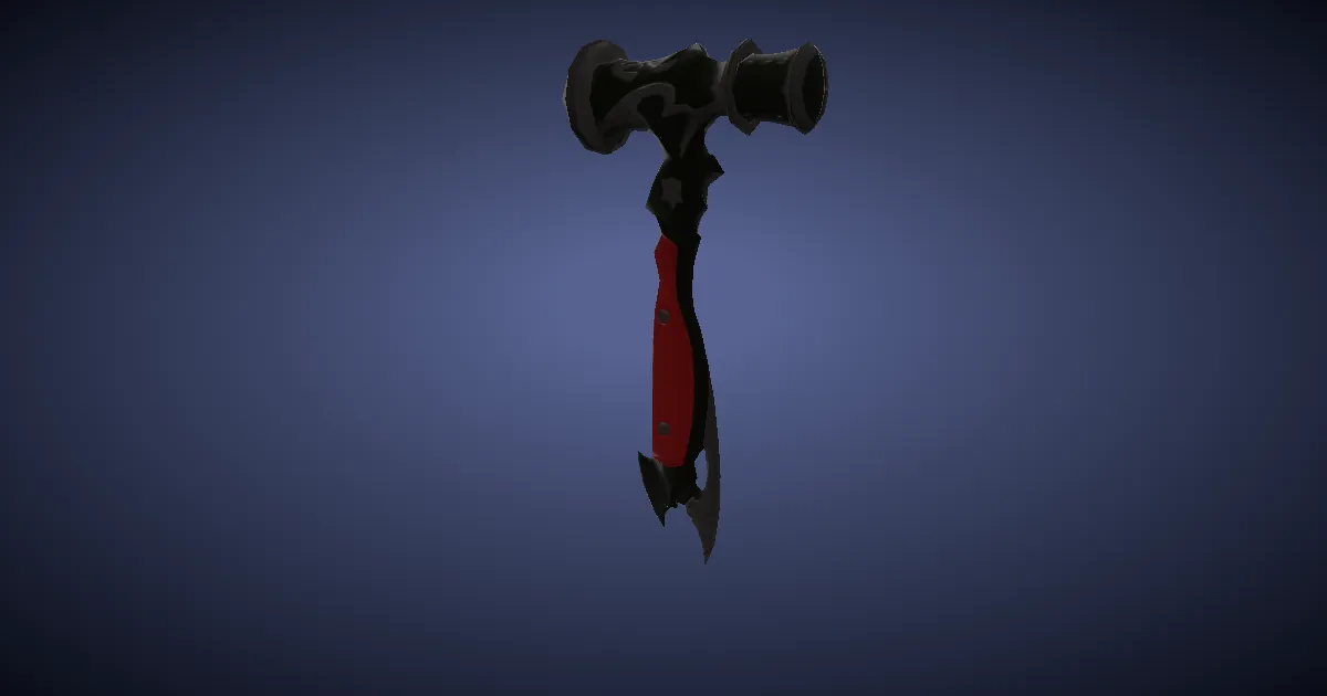 Cobalt Tungsten Raising Hammer - 3D render