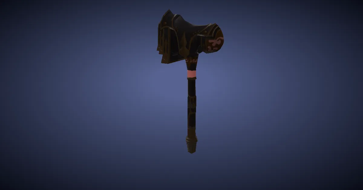 Titanium Gold Raising Hammer - 3D render