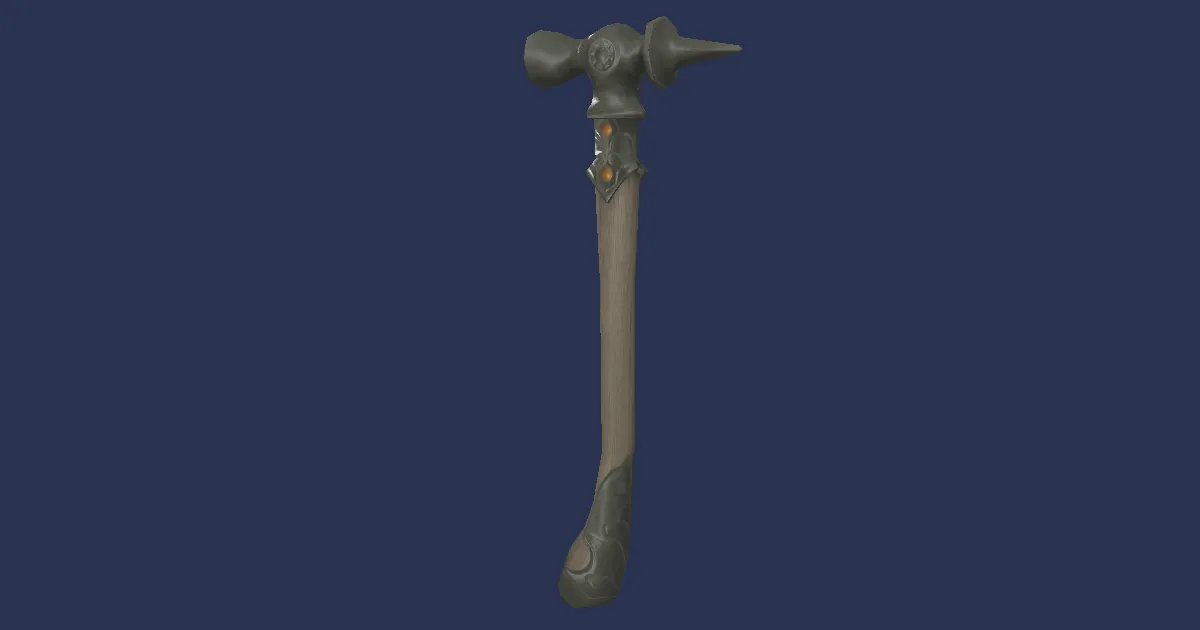 Koppranickel Ornamental Hammer - 3D render