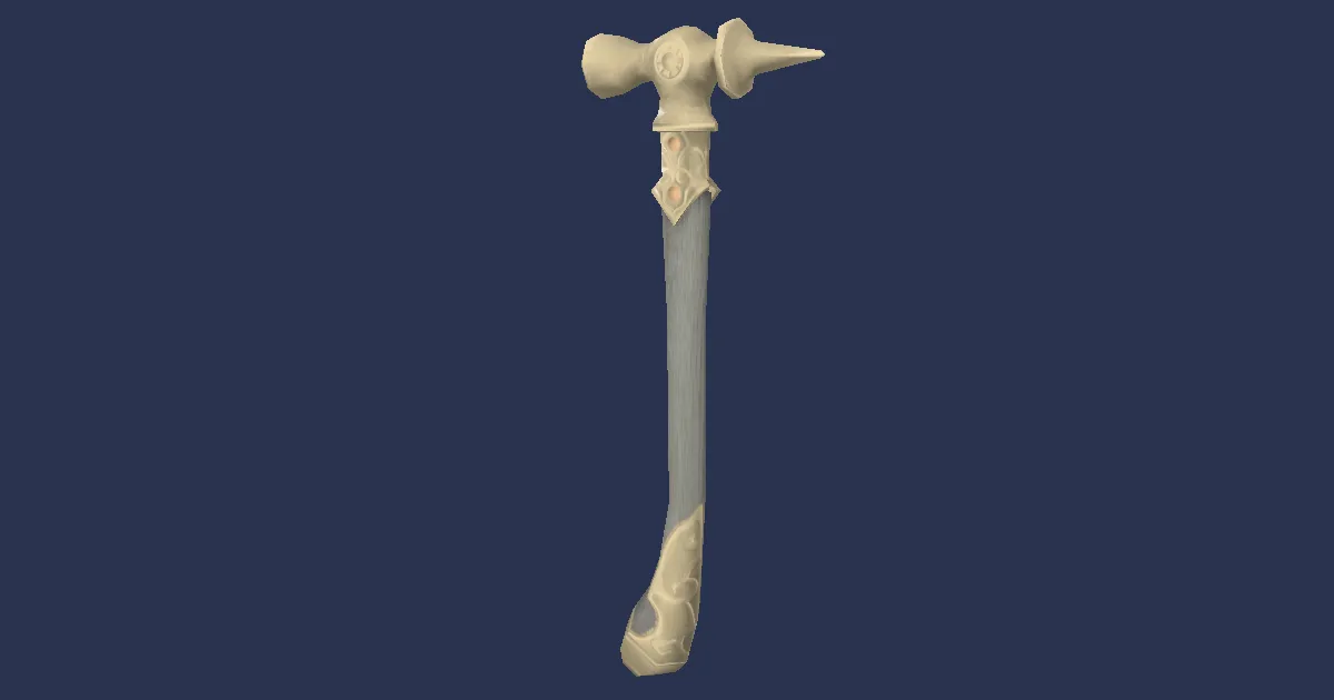 Deepgold Lapidary Hammer - 3D render